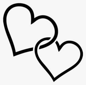 Transparent Vectores Png Negro - Two Love Heart Png, Png Download, Free Download