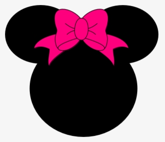 Minnie Mouse Bow No Dots Clip Art - Black Minnie Mouse Head, HD Png Download, Free Download