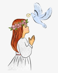 Digi Stemple By Alicecreations - First Holy Communion Angel, HD Png Download, Free Download