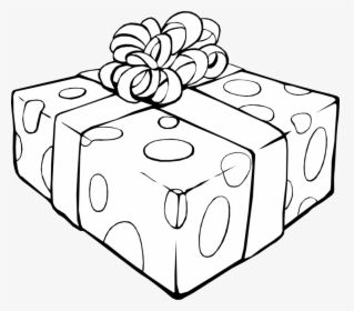 Free Vector Gift Line Art - Gift Box Clipart Black And White, HD Png Download, Free Download