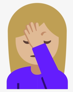 Transparent Facepalm Emoji Png - Hand On Forehead Emoji, Png Download, Free Download