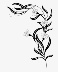 Flower Png Black And White, Transparent Png, Free Download