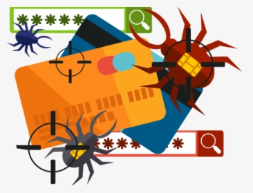 Image Of Spiders With Credit Cards - Email Spam Computer Virus, HD Png Download, Free Download