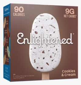 Enlightened Ice Cream Bars Cookies And Cream, HD Png Download, Free Download