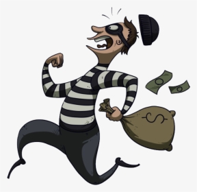Clip Art Theft Thief Transprent Png - Bank Robber Running With Money, Transparent Png, Free Download