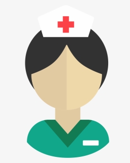 Female Medical Nurse Flat Icon Vector - Nurse Icon Transparent Background, HD Png Download, Free Download
