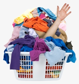 Laundry Services In Johannesburg - Laundry Basket With Clothes, HD Png Download, Free Download