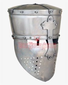 Templar Mask Great Helm - Medieval Flat Top Helm, HD Png Download, Free Download
