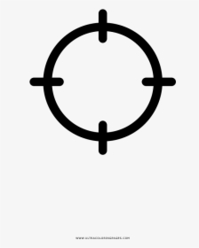 Crosshair Coloring Page - Crosshair Vector, HD Png Download, Free Download