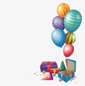 Happy Balloons Gift Vector - Happy Birthday Gift Png, Transparent Png, Free Download