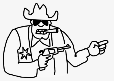 Sheriff Clip Arts - Frontier Drawing, HD Png Download, Free Download
