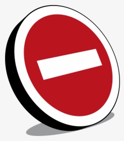 No Entry Sign, Panneau Sens Interdit - Vector Transparent Icon No Entry, HD Png Download, Free Download