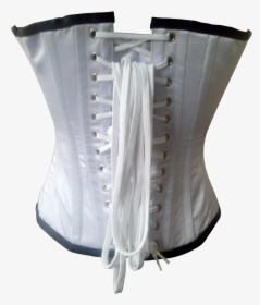 White Satin Black Sequins Burlesque Bustier Waist Training - Corset, HD Png Download, Free Download