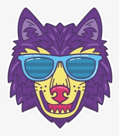 Purple Wolf Sticker Clipart , Png Download - Sticker, Transparent Png, Free Download