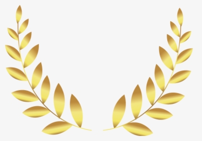 Golden Two Leaf Badge - Gold Leaf Png Badge, Transparent Png, Free Download