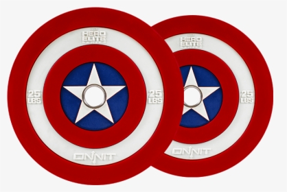 Captain America Shield Barbell Plates - Escudo Capitan America .png, Transparent Png, Free Download