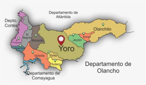 Mapa De Yoro Honduras, HD Png Download, Free Download