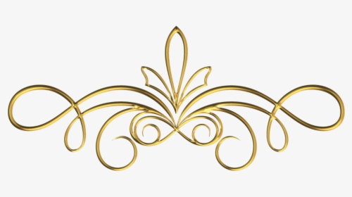 Scrollwork 1 Gold By Victorian Lady-dah7m3e - Gold Swirl Border Design Png, Transparent Png, Free Download