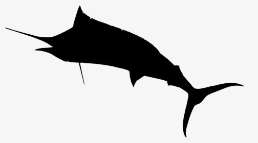 Dolphin Clip Art Fauna Silhouette Fish - Atlantic Blue Marlin, HD Png Download, Free Download
