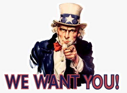 Uncle Sam Full Body Png - Uncle Sam We Want You, Transparent Png, Free Download