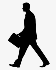Business, Man, Walking, Briefcase, Holding, Suit - Silhouette Walking With Briefcase, HD Png Download, Free Download