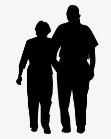 Portable Network Graphics Vector Graphics Silhouette - Old Couple Walking Silhouette Png, Transparent Png, Free Download