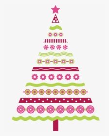 Clip Art Pink Christmas Ornaments Clipart - Pink Christmas Tree Art, HD Png Download, Free Download