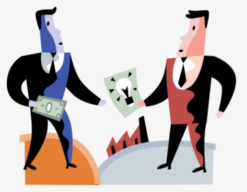 Vector Illustration Of Businessman Pays Cash Money - Cartoon, HD Png Download, Free Download