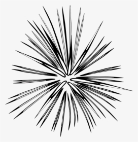 Fuegos Artificiales, Explosión, Ráfaga, Sparks, Manga - Transparent Fireworks Clipart Black And White, HD Png Download, Free Download
