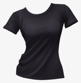 Clip Art Female T Shirt Png - Female Black Shirt Png, Transparent Png, Free Download