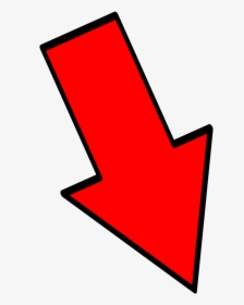 Red Down Arrow Png - Red Arrow Down Right, Transparent Png, Free Download