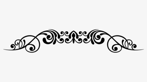 Divider Flourish Abstract Free Vector Graphic On Pixabay - Border Design Black And White, HD Png Download, Free Download