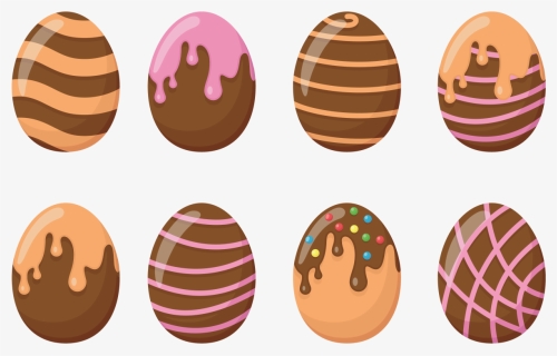 Chocolate Easter Eggs Icons Vector - Chocolate, HD Png Download, Free Download