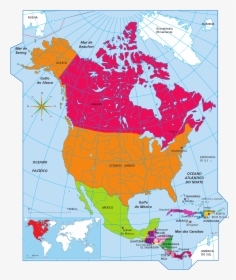 Clip Art Mapas De America Del - Map Of Canada, HD Png Download, Free Download