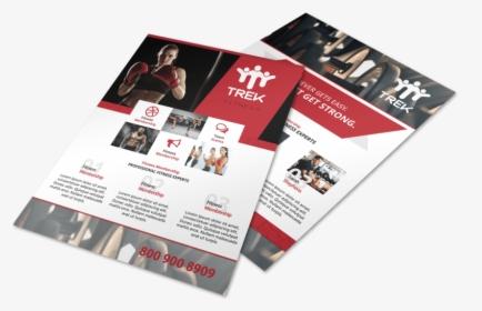 Red Fitness Club Flyer Template Preview - Flyer, HD Png Download, Free Download