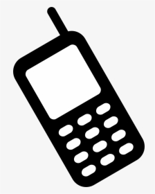 Phone Cell Clipart Black And White Mobile Transparent - Mobile Phone Black And White, HD Png Download, Free Download