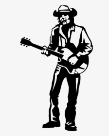 Guitarist Musician Silhouette - Man With Guitar Silhouette, HD Png Download, Free Download