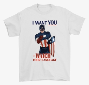I Want You Watch Your Language Uncle Sam Poster Style - Supreme X Louis Vuitton T Shirt, HD Png Download, Free Download