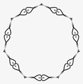 Scallop Frame By Spacefem - Round Border Black And White, HD Png Download, Free Download