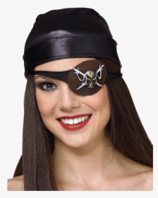 Molded Jolly Roger Eye Patch - Girl Pirate Eye Patch, HD Png Download, Free Download