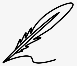 Feather 2 Clip Arts - Ink Pen Black And White, HD Png Download, Free Download
