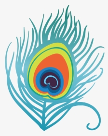 Feather Peafowl Clip Art - Peacock Feather Logo Png, Transparent Png, Free Download