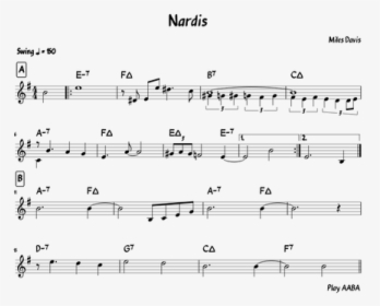 Nardis Sheet Music, HD Png Download, Free Download