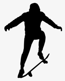 Skateboarder Sillhouette, HD Png Download, Free Download