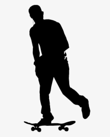 Skateboard Silhouette - Skateboarding, HD Png Download, Free Download