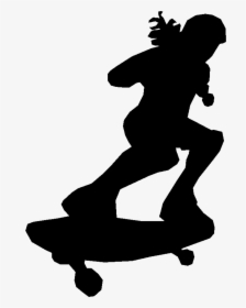 Collection Of Skateboard - Silhouette Clipart Skateboarding Png, Transparent Png, Free Download