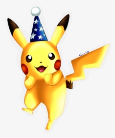 Pikachu Png Confused - Pikachu In A Party Hat, Transparent Png, Free Download