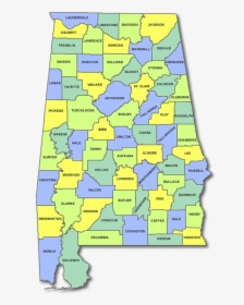Alabama County Map - Map Of Alabama Counties, HD Png Download, Free Download