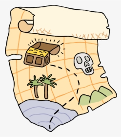 Vector Illustration Of Pirate Treasure Map Shows Location - Treasure Hunt Clip Art, HD Png Download, Free Download