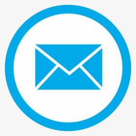 Blue Email Box Circle Png Transparent Icon - Mail Logo Png Hd, Png Download, Free Download